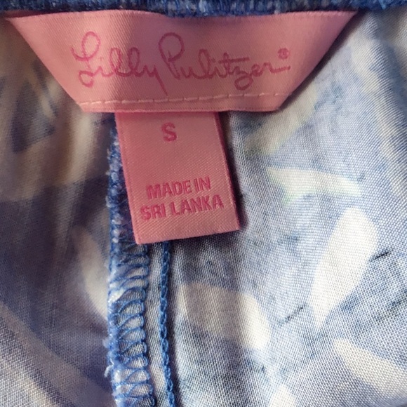 Lilly Pulitzer Bal Harbour Wide Leg Palazzo Pant Deep Indigo Leied Back Batik - Picture 6 of 6